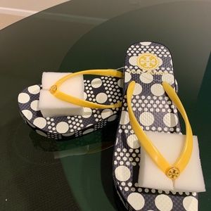 Tory Burch wedge flipflop.